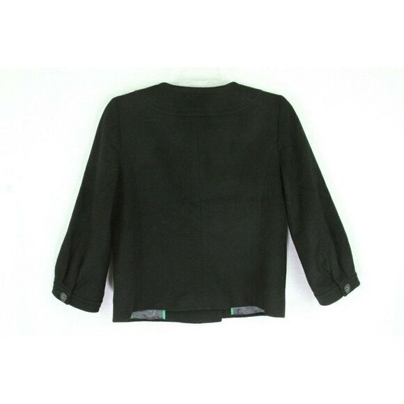 J. Crew Womens Coat Pippa Pea Coat Black 2 - Picture 4 of 6